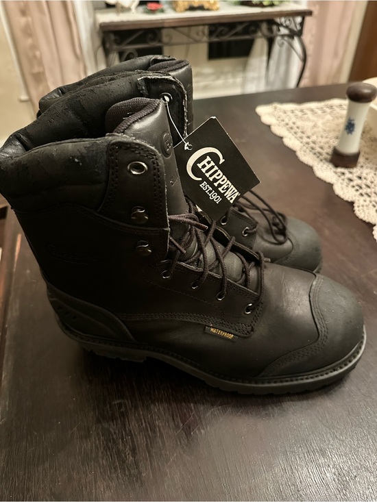 Chippewa Other - Chippewa Black Waterproof Men's Lace-Up Work Boots